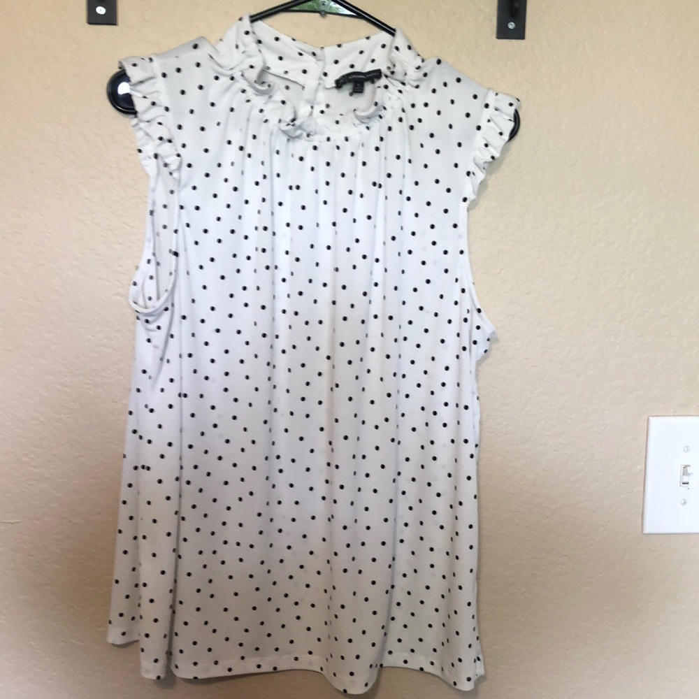 Adrianna Papell ruffled cap sleeve blouse